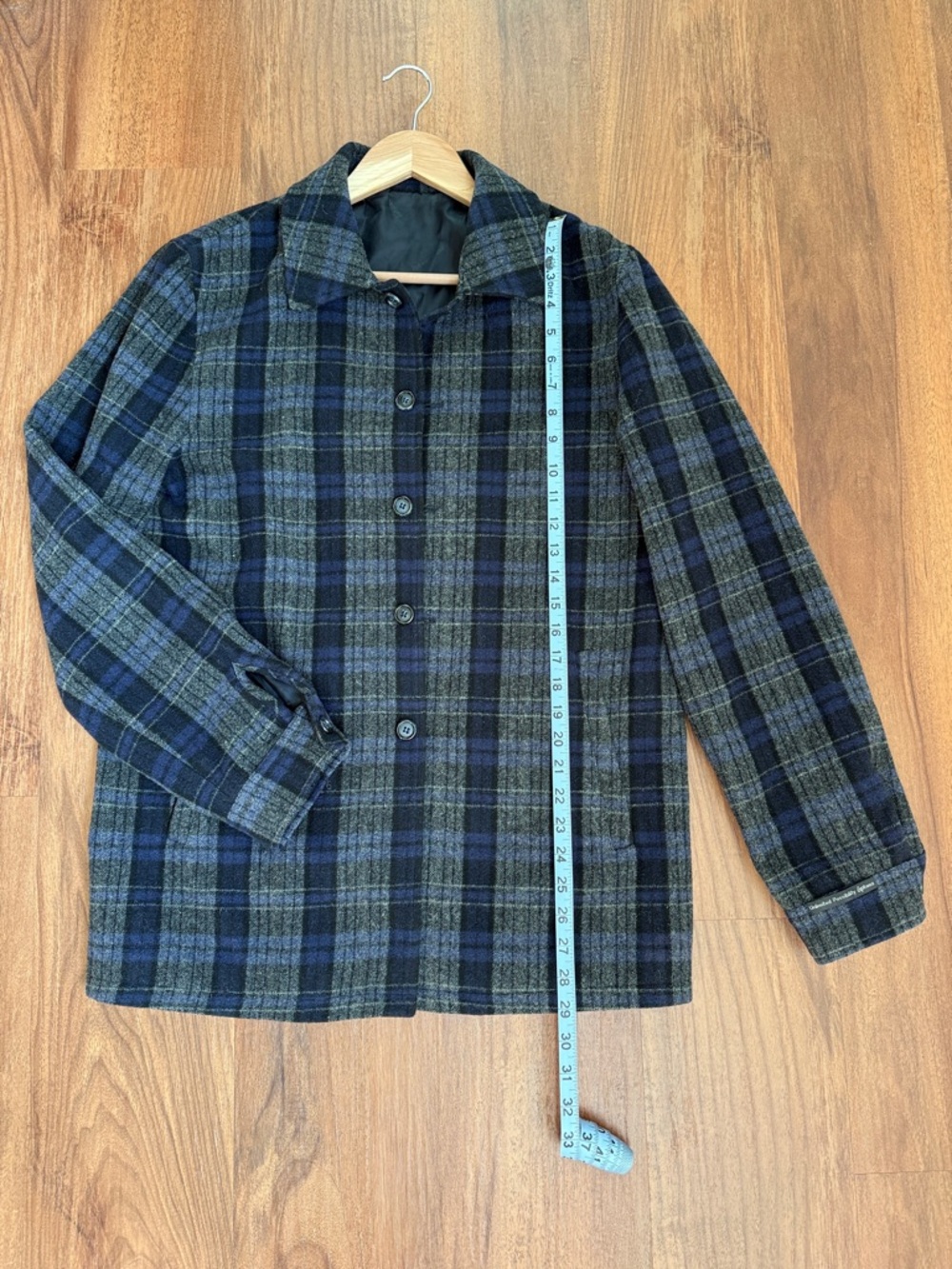 Plaid Button Down Shirt in Navy & Gray